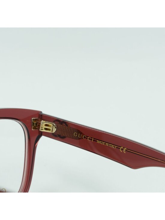 Gucci GG0958O 006 Eyeglasses Burgundy 52mm Square Frame main image 4